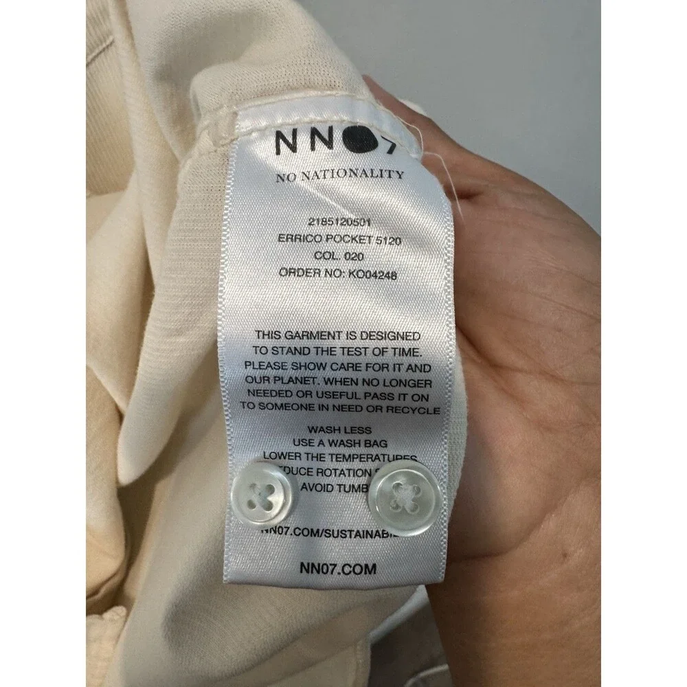 NN07 Errico Pocket 5120 Men’s XXL Cream Corduroy Button Down Shirt Cotton Blend